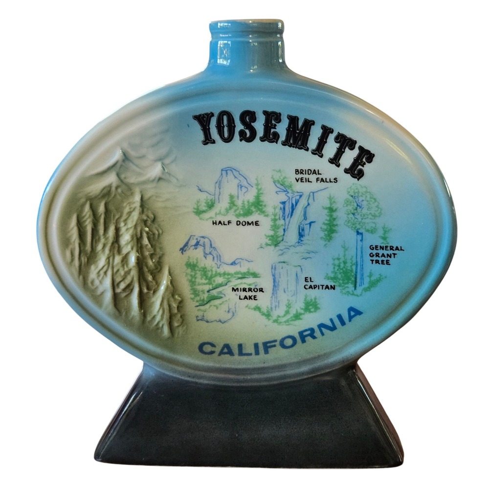 Oval‎ Vintage 1968 Yosemite California Jim Beam Decanter Genuine Regal China